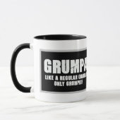 grappig geramde opa word art add monogram mok (Links)