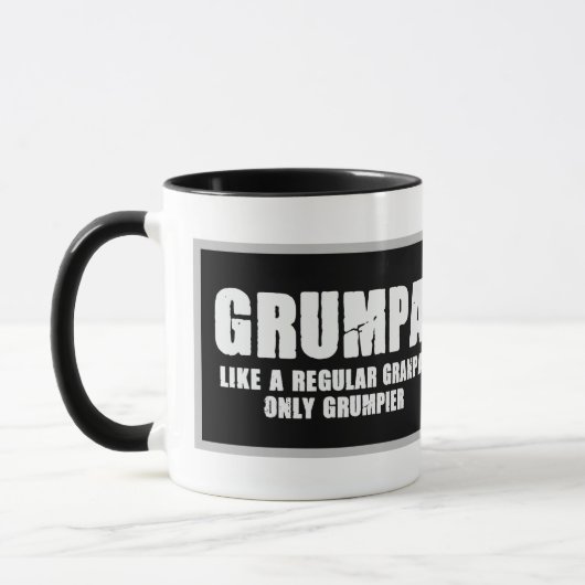 grappig geramde opa word art add monogram mok (Links)