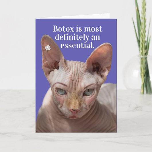 Grappig gerimpeld kat-botox is essentieel kaart (Voorkant)