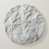 Grappig gerimpeld papier rond kussen (Achterkant)