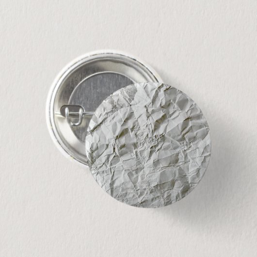 Grappig gerimpeld papier ronde button 3,2 cm (Voorkant /achterkant)