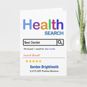 Grappig geschenk beste tandarts bedankkaart