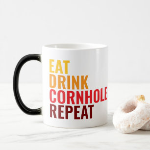 Grappig Geschenk Cornhole Liefhebber Kleur Gradiën Magische Mok