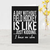 Grappig geschenk voor Feldhockey Kaart (Gele Bloem)