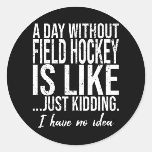 Grappig geschenk voor Feldhockey Ronde Sticker