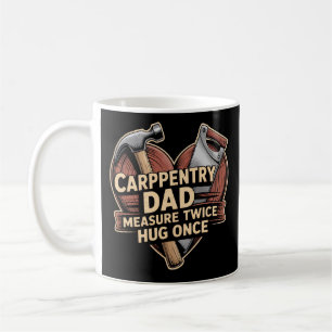 Grappig geschenk voor vader die houtbewerker is, v koffiemok