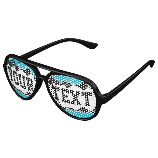 Grappig gescheurd gat aangepaste tekst partij tint aviator zonnebril (Gekanteld)