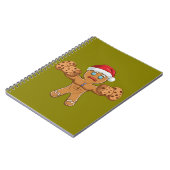 Grappig Gescheurd Gingerbread Man Kerstmis Notitieboek (Linkerzijde)