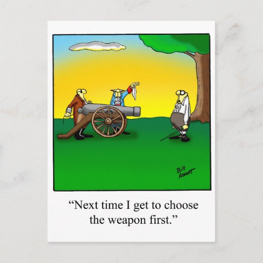 Grappig Geschiedenis Cartoon Gift Briefkaart (Voorkant)