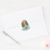 Grappig geschilderde rock jongens Schattige Ronde Sticker (Envelop)