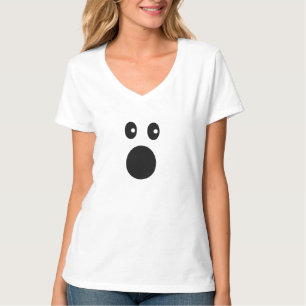 Grappig Geschokt Gezicht Emoji Minimalistische Car T-shirt