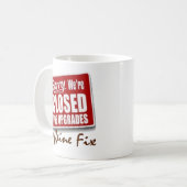 Grappig Gesloten voor Upgrades Coffee Cup Mok (Voorkant links)