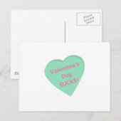 Grappig gesprek hart: Valentijnsdag zuigt! Feestdagenkaart (Voorkant / Achterkant)