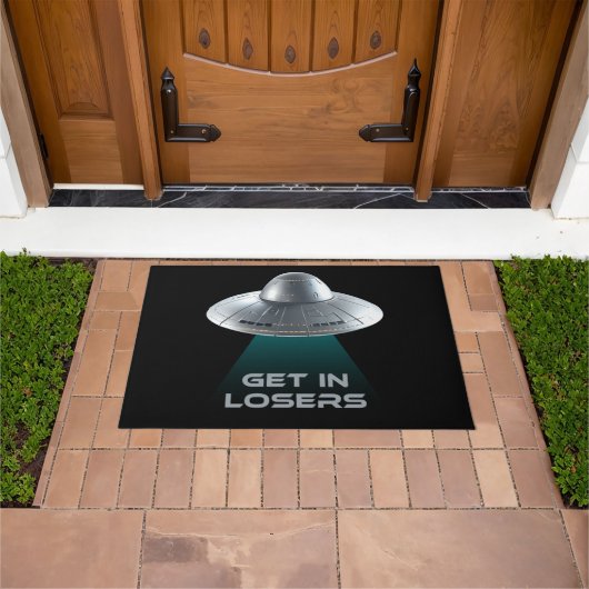 Grappig "Get in Losers" UFO Deurmat (Buiten)