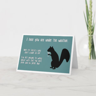 Grappig Get Well Kaart met Eekhoorn