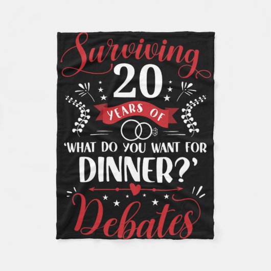 Grappig getrouwd koppels hem of haar 20ste bruilof fleece deken (Voorkant)