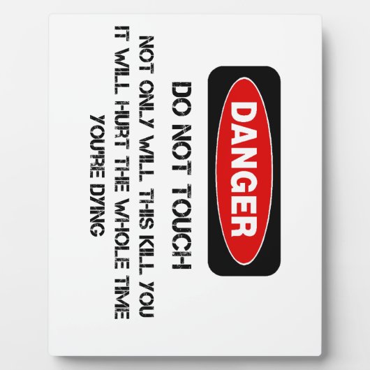 Grappig Gevarenbord Fotoplaat (Voorkant)