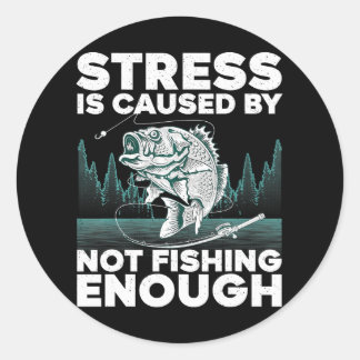 Grappig Gevist Bass Fly Fishing Lovers Ronde Sticker