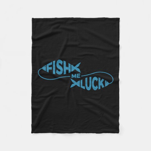 Grappig Gevist Luck Fisherman Fish Me Luck Fleece Deken (Voorkant)