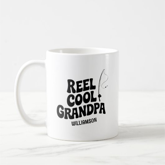 Grappig Gevist Reel Cool Opa Vaders Day Gift Koffiemok (Links)