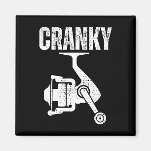 Grappig Gevist T-shirt voor Mannen Cranky Gevist T Magneet