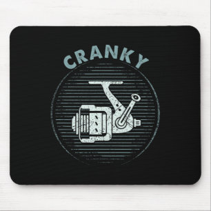 Grappig Gevist T-shirt voor mannen Cranky Muismat