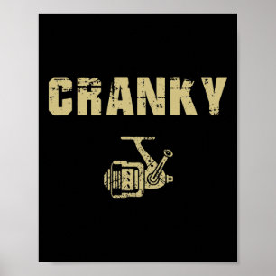 Grappig Gevist T-shirt voor mannen Grappig Cranky Poster