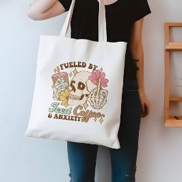 Grappig gevoed door ijskoffie en angst Canvas tas