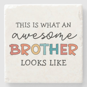 Grappig Geweldige Brother Cadeau voor beste broe Stenen Onderzetter