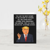 Grappig geweldige vader Donald Trump Vaderdag cade Kaart (Gele Bloem)
