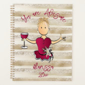 Grappig Geweldige voor Haar Vrouw Cartoon Kalender Planner (Voorkant)