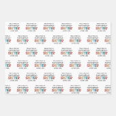 Grappig Geweldige Zusje | Cadeaus voor Beste Zuste Inpakpapier Vel (Voorkant)