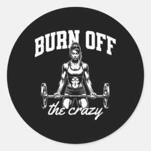 Grappig Gewichtheffen Bodybuilding Power Lifting S Ronde Sticker