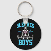 Grappig Gewichtheffen Bodybuilding Vrouw Sleeves J Sleutelhanger (Voorkant)