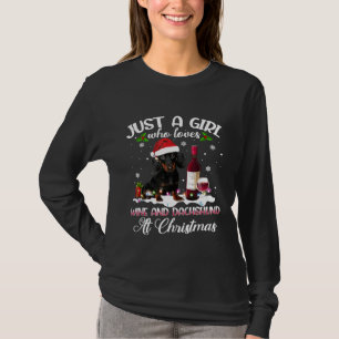 Grappig gewoon een meisje die houdt van dashonden t-shirt