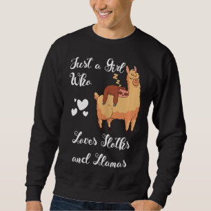 Grappig gewoon een meisje die van luiaards en lama trui
