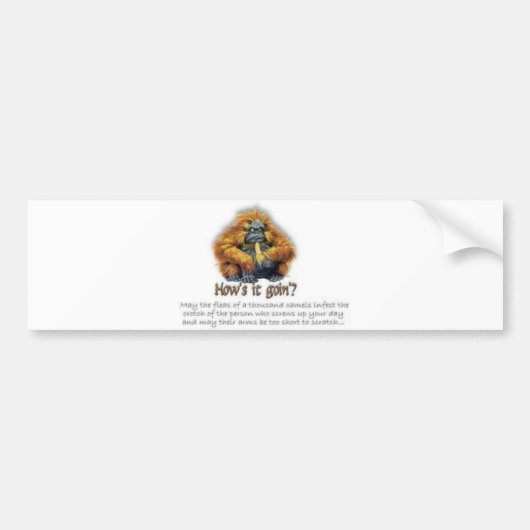 grappig gezegde bumpersticker (Voorkant)