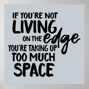 Grappig gezegde dat op de rand van de woordspelkun poster