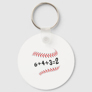 Grappig Gezegde Honkbal 6+4+3=2 Dubbelspel Softbal Sleutelhanger