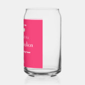 Grappig Gezegde Minimalistische Roze Afstudeerfees Blikvorm Glas (Links)