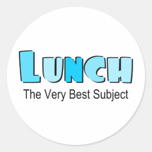 Grappig Gezegde over Lunch Ronde Sticker