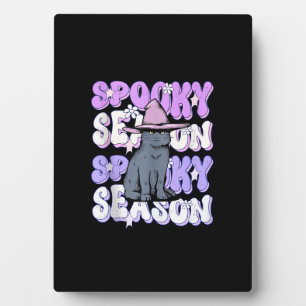 Grappig Gezegde Spooky Seizoen Halloween Cat Lover Fotoplaat
