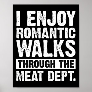 Grappig Gezegde Vlees Bacon Beef Grillen BBQ Lover Poster