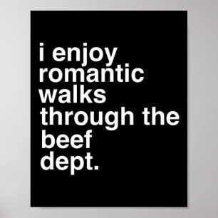 Grappig Gezegde Vlees Bacon Beef Grillen BBQ Lover Poster