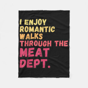 Grappig Gezegde Vlees Dept Bacon Beef Grillen BBQ Fleece Deken