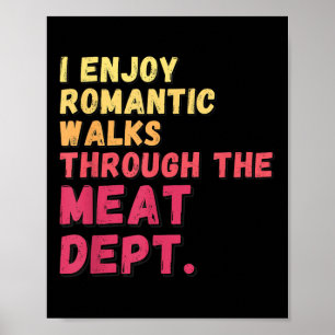 Grappig Gezegde Vlees Dept Bacon Beef Grillen BBQ Poster