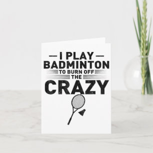 Grappig Gezegde voor badmintonspelers Vrouwen Mann Kaart