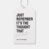 Grappig Gezegde Zwart Wit Kerst Cadeaulabel (Voorkant)