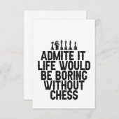 grappig, gezegend, schaken, chessmate, grappig, gi bedankkaart (Voorkant / Achterkant)