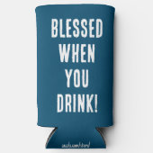 Grappig gezegend wanneer u blauw & witte bruiloft  (Voorkant)